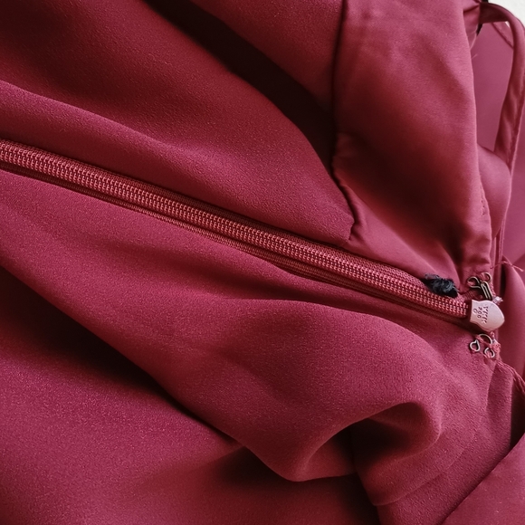 NBD Get Out Sz S Satin Burgundy Prom Party Mini Dress - Picture 15 of 16